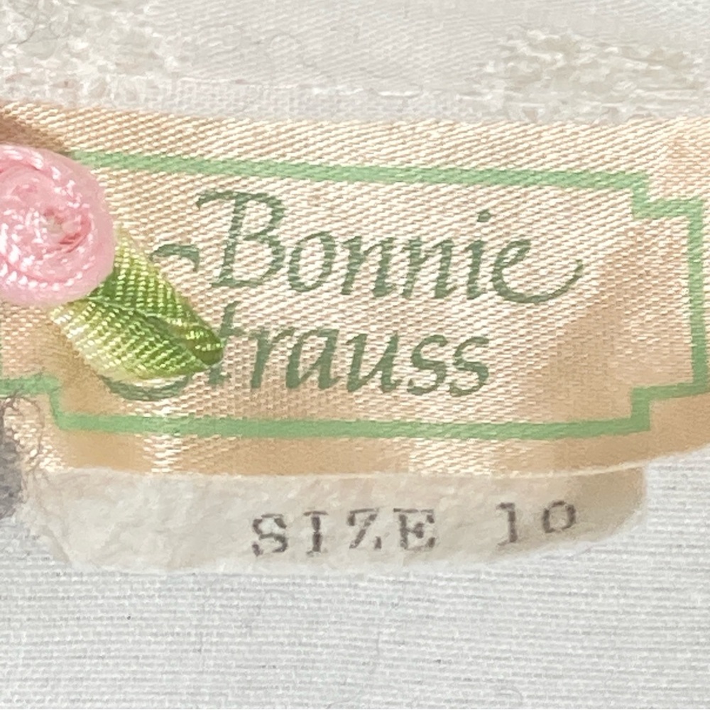 Vintage Bonnie Srauss  Maxi Dress Women's  Embroidered Size 10 White - Picture 6 of 16